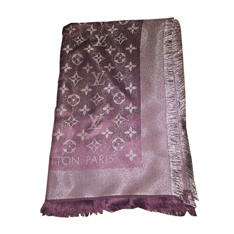 louis vuitton purple scarf|louis vuitton signature scarf.